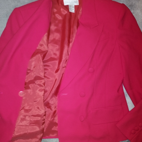 Sale🥳Balmain style Fuchsia Double Breasted Shoulder Padded Blazer - Picture 5 of 7
